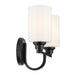 Kichler 55225 Gioe 2-lt 14" Vanity Light - Black Opal Glass