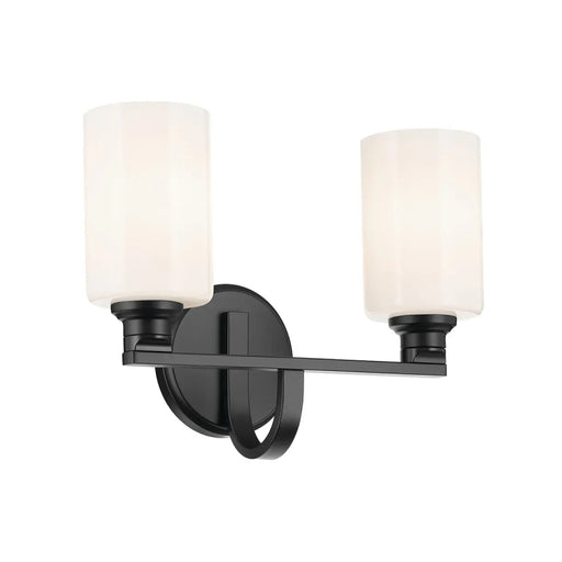 Kichler 55225 Gioe 2-lt 14" Vanity Light - Black Opal Glass