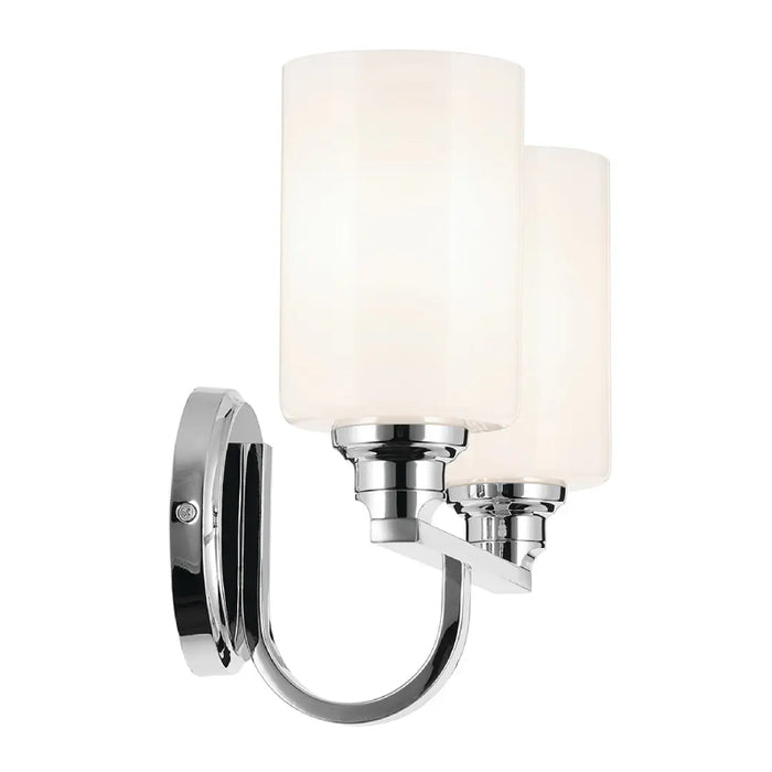 Kichler 55225 Gioe 2-lt 14" Vanity Light - Chrome Opal Glass