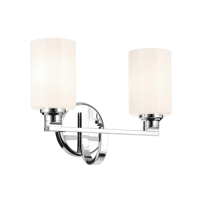Kichler 55225 Gioe 2-lt 14" Vanity Light - Chrome Opal Glass