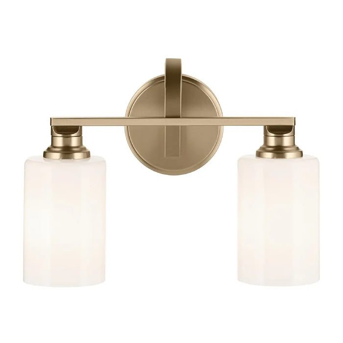 Kichler 55225 Gioe 2-lt 14" Vanity Light - Champagne Bronze Opal Glass
