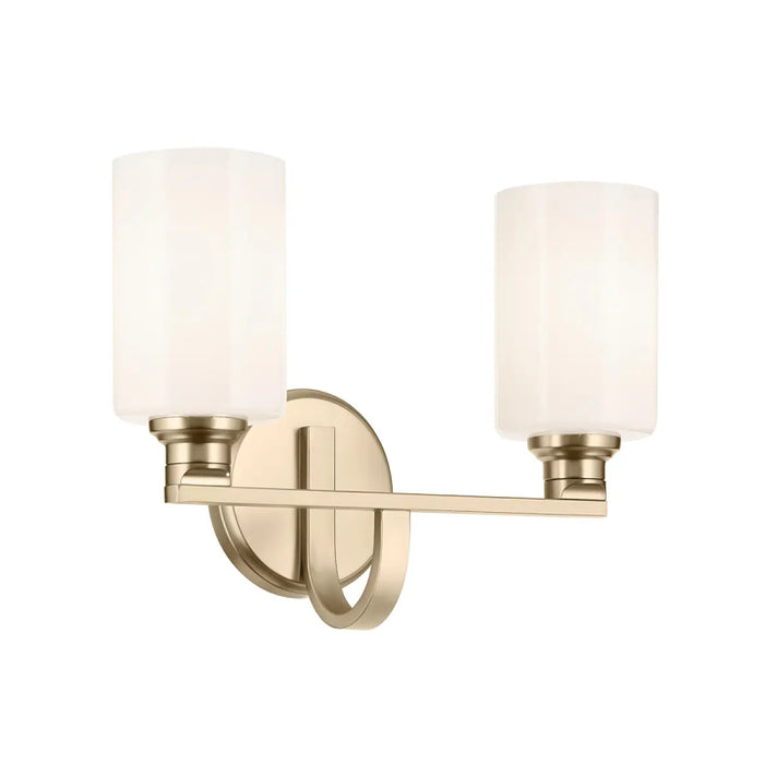 Kichler 55225 Gioe 2-lt 14" Vanity Light - Champagne Bronze Opal Glass