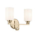 Kichler 55225 Gioe 2-lt 14" Vanity Light - Champagne Bronze Opal Glass