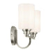 Kichler 55225 Gioe 2-lt 14" Vanity Light - Brushed Nickel Opal Glass
