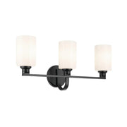 Kichler 55226 Gioe 3-lt 24" Vanity Light - Black Opal Glass