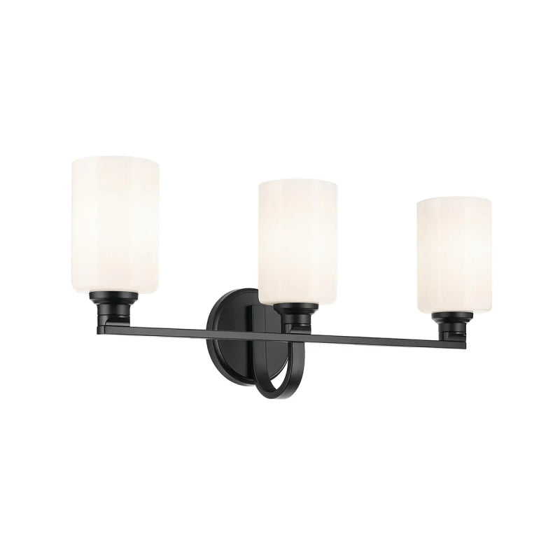 Kichler 55226 Gioe 3-lt 24" Vanity Light - Black Opal Glass