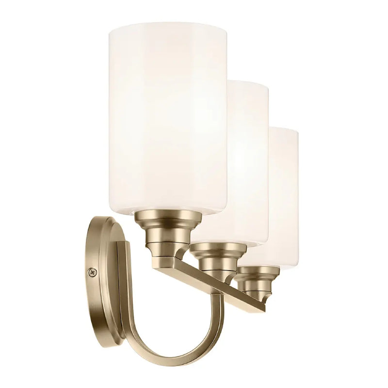 Kichler 55226 Gioe 3-lt 24" Vanity Light - Champagne Bronze Opal Glass