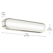 Kichler 55247 Daines 1-lt 25" LED Vanity Light
