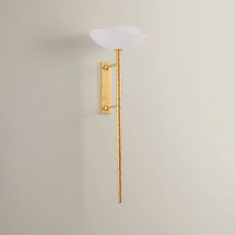 Corbett 554-01 Coppa 1-lt 38" Tall Wall Sconce - Vintage Gold Leaf