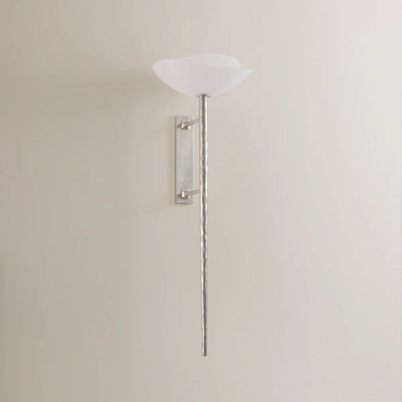 Corbett 554-01 Coppa 1-lt 38" Tall Wall Sconce - Warm Silver Leaf