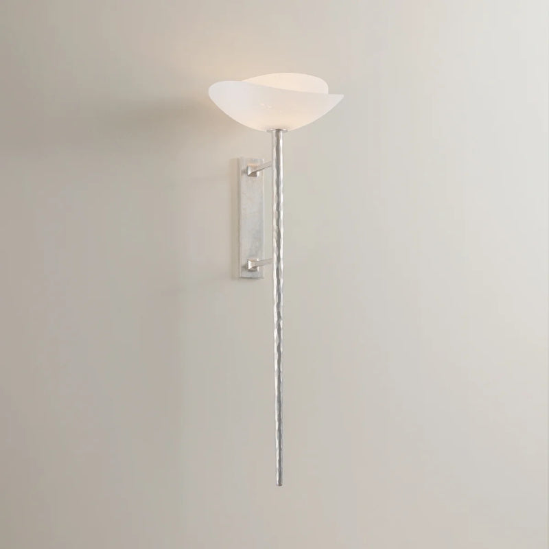 Corbett 554-01 Coppa 1-lt 38" Tall Wall Sconce - Warm Silver Leaf