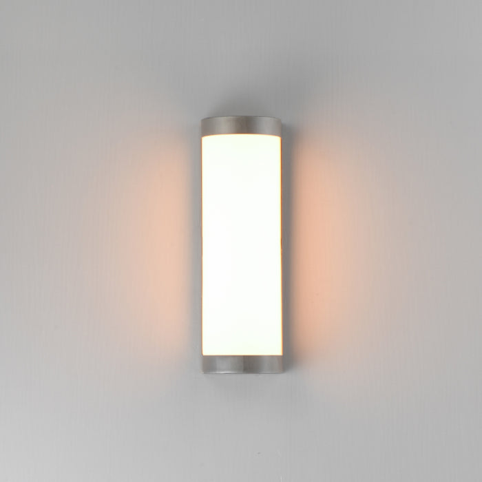 Maxim 55512 Halfpipe 2-lt 15" Tall LED Outdoor Wall Sconce, CCT Selectable - Brushed Aluminum