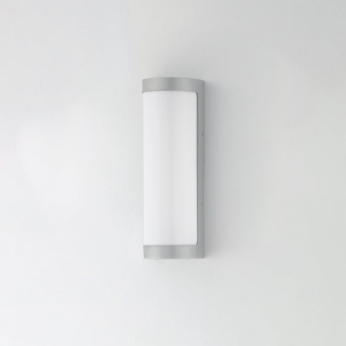 Maxim 55512 Halfpipe 2-lt 15" Tall LED Outdoor Wall Sconce, CCT Selectable - Brushed Aluminum