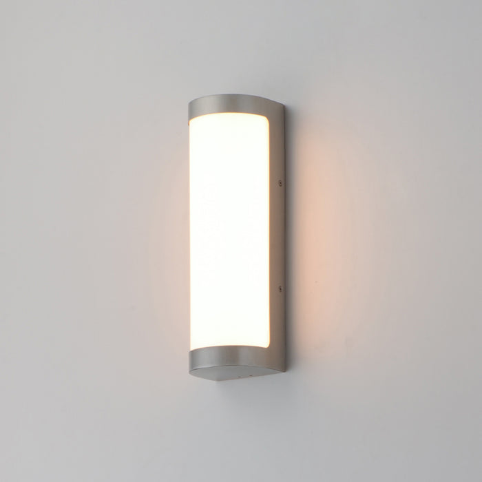 Maxim 55512 Halfpipe 2-lt 15" Tall LED Outdoor Wall Sconce, CCT Selectable - Brushed Aluminum