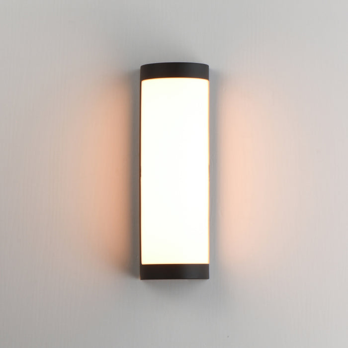 Maxim 55512 Halfpipe 2-lt 15" Tall LED Outdoor Wall Sconce, CCT Selectable - Black