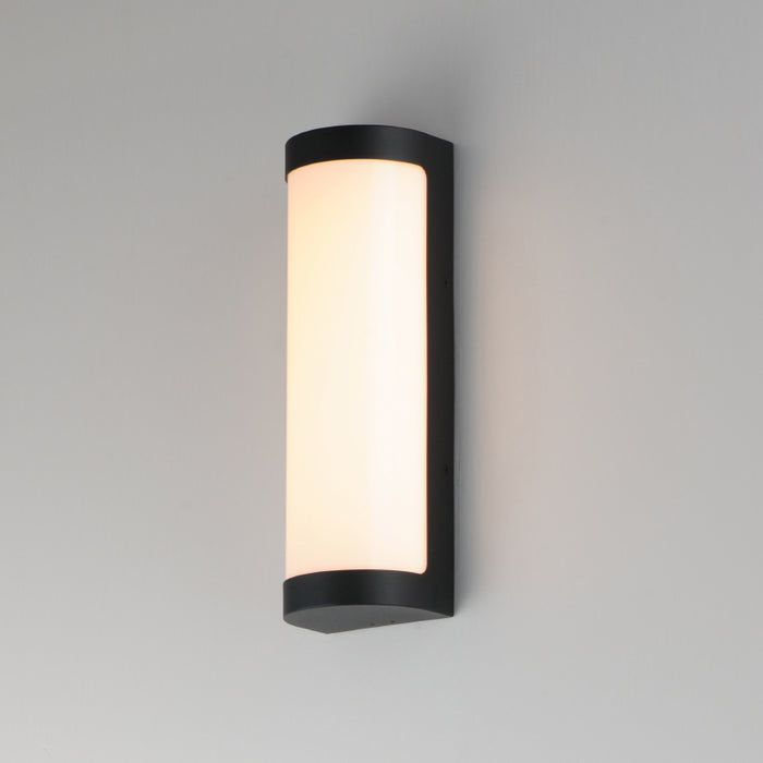 Maxim 55512 Halfpipe 2-lt 15" Tall LED Outdoor Wall Sconce, CCT Selectable - Black