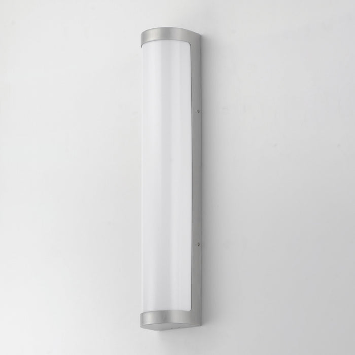 Maxim 55514 Halfpipe 2-lt 26" Tall LED Outdoor Wall Sconce, CCT Selectable - Brushed Aluminum