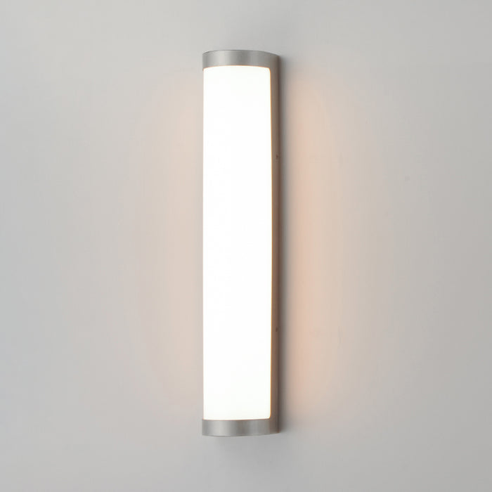 Maxim 55514 Halfpipe 2-lt 26" Tall LED Outdoor Wall Sconce, CCT Selectable - Brushed Aluminum