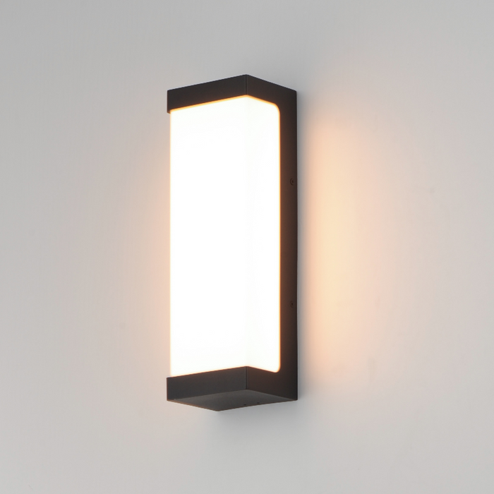 Maxim 55522 Tunnel 2-lt 15" Tall LED Outdoor Wall Sconce, CCT Selectable - Black