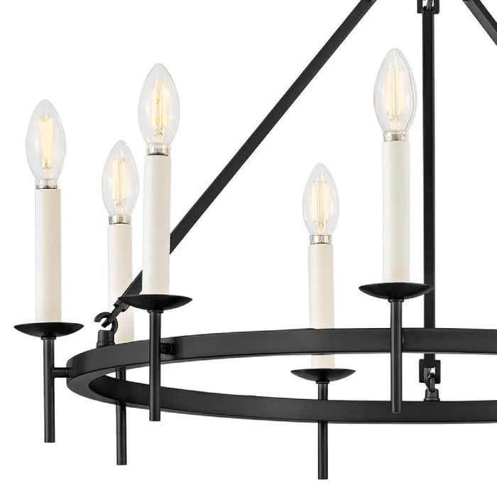 Hinkley 47475 Copley 9-lt 28" LED Chandelier - Black