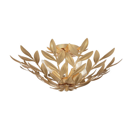 Crystorama 560 Broche 4-lt 21" Semi Flush Mount - Antique Gold