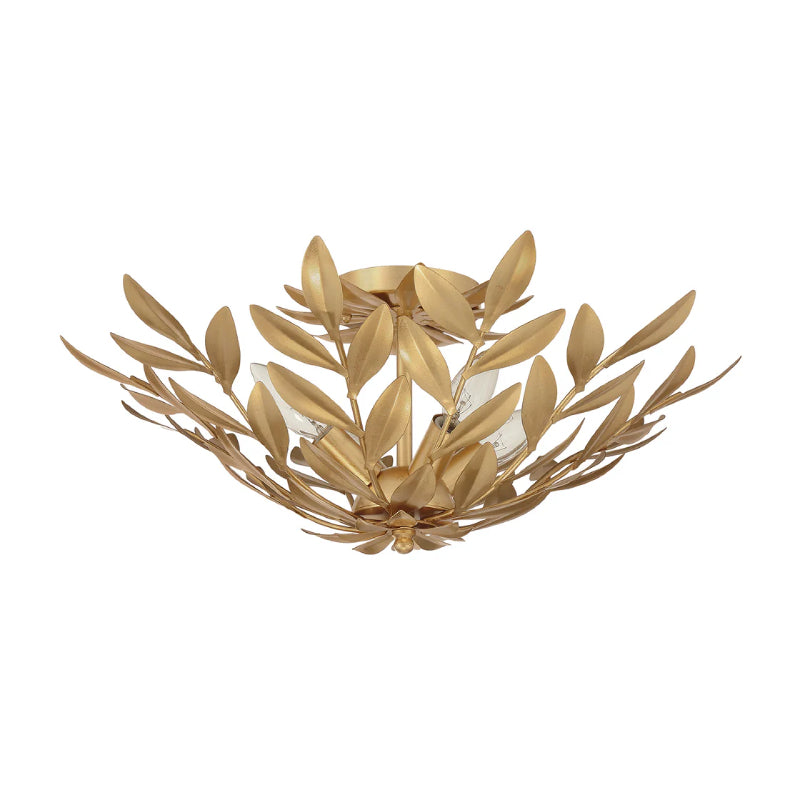 Crystorama 560 Broche 4-lt 21" Semi Flush Mount - Antique Gold