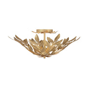 Crystorama 560 Broche 4-lt 21" Semi Flush Mount - Antique Gold