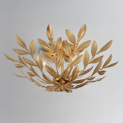 Crystorama 560 Broche 4-lt 21" Semi Flush Mount - Antique Gold