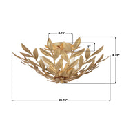 Crystorama 560 Broche 4-lt 21" Semi Flush Mount
