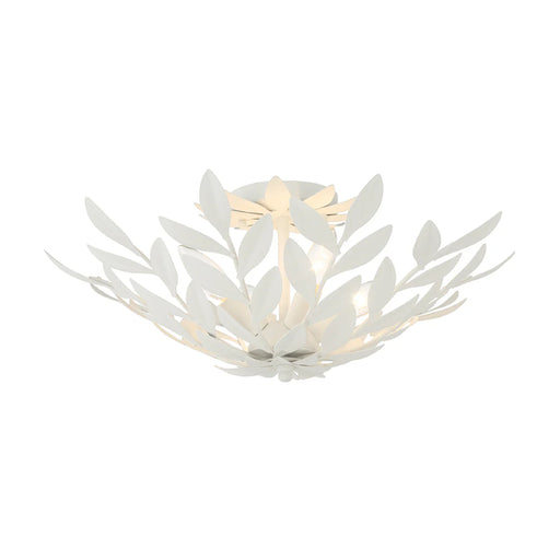 Crystorama 560 Broche 4-lt 21" Semi Flush Mount - Matte White