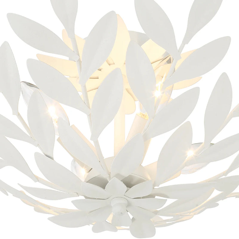 Crystorama 560 Broche 4-lt 21" Semi Flush Mount - Matte White