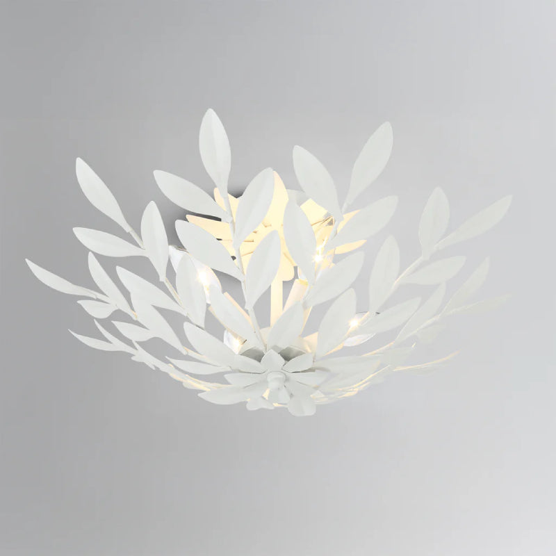 Crystorama 560 Broche 4-lt 21" Semi Flush Mount - Matte White