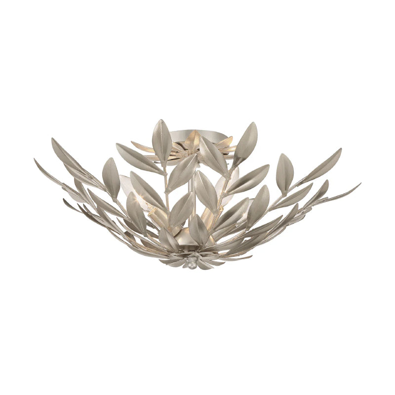 Crystorama 560 Broche 4-lt 21" Semi Flush Mount - Antique Silver