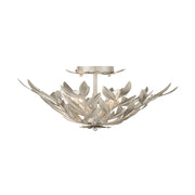 Crystorama 560 Broche 4-lt 21" Semi Flush Mount - Antique Silver