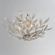 Crystorama 560 Broche 4-lt 21" Semi Flush Mount - Antique Silver