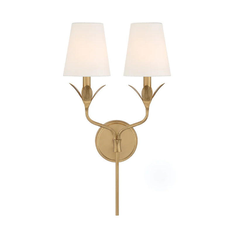 Crystorama 562 Broche 2-lt 21" Tall Wall Sconce - Antique Gold