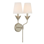 Crystorama 562 Broche 2-lt 21" Tall Wall Sconce - Antique Silver