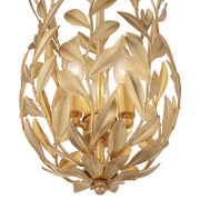 Crystorama 563 Broche 3-lt 10" LED Pendant - Antique Gold