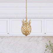 Crystorama 563 Broche 3-lt 10" LED Pendant - Antique Gold