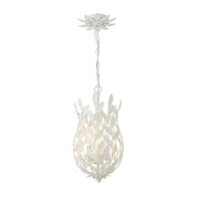 Crystorama 563 Broche 3-lt 10" LED Pendant - Matte White