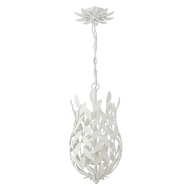 Crystorama 563 Broche 3-lt 10" LED Pendant - Matte White