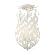 Crystorama 563 Broche 3-lt 10" Semi Flush Mount - Matte White