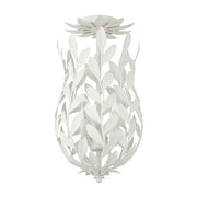Crystorama 563 Broche 3-lt 10" Semi Flush Mount - Matte White