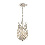 Crystorama 563 Broche 3-lt 10" LED Pendant - Antique Silver