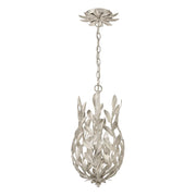 Crystorama 563 Broche 3-lt 10" LED Pendant - Antique Silver