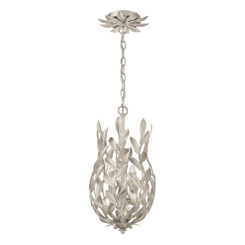 Crystorama 563 Broche 3-lt 10" LED Pendant - Antique Silver