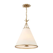 Crystorama 564 Broche 4-lt 18" LED Pendant - Antique Gold