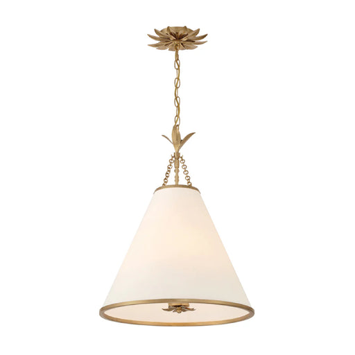 Crystorama 564 Broche 4-lt 18" LED Pendant - Antique Gold