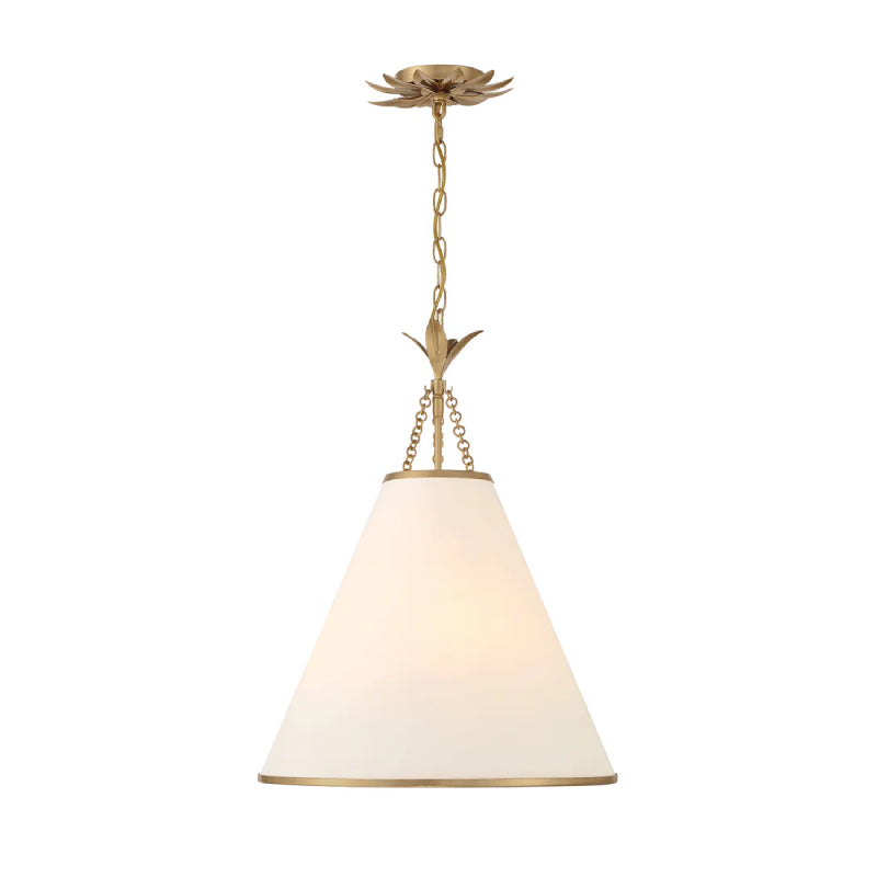 Crystorama 564 Broche 4-lt 18" LED Pendant - Antique Gold