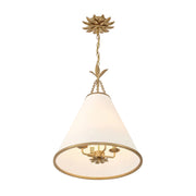 Crystorama 564 Broche 4-lt 18" LED Pendant - Antique Gold